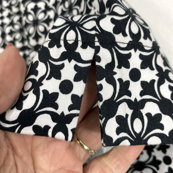 Laundry by Shelli Segal Pants Womens Size 12 Black White Cropped Slacks Pockets - Picture 11 of 11